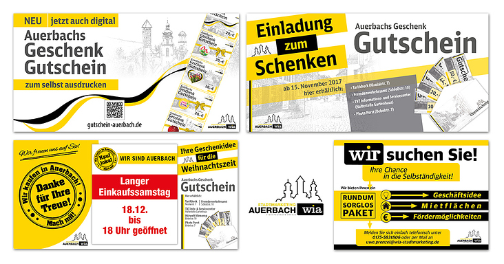 Anzeigengestaltung für WiA Stadtmarketing Auerbach