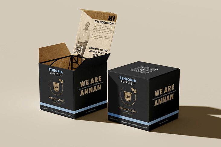 Coffe Annan Packaging Open