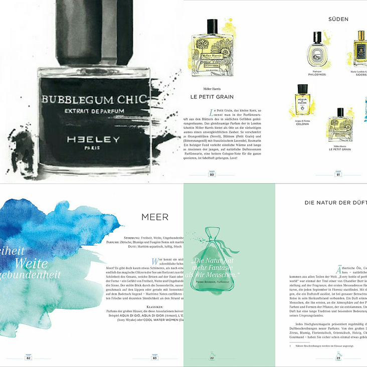 Editorial Illustration Parfums Kostbarkeiten für die Sinne