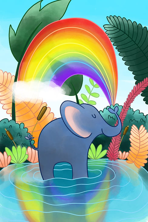 Regenbogenelefant