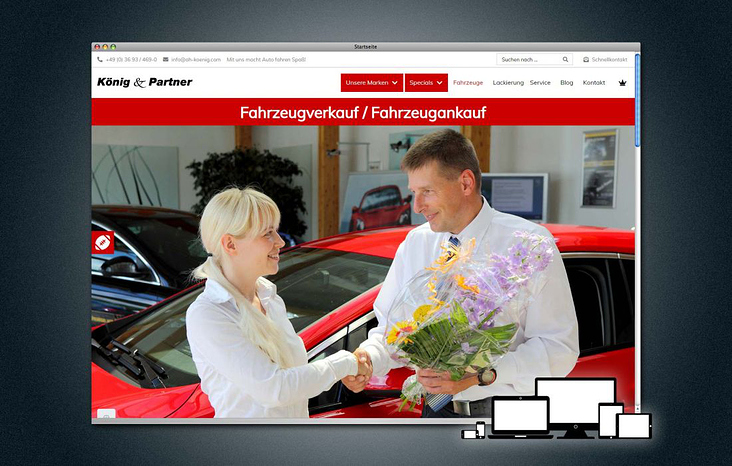 Website für das Autohaus König & Partner