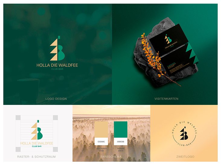 Logo Design & Branding für Club-Bar Holla die Waldfee