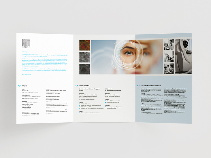 Augenklinik Mainfranken | Folder für eine Veranstaltung zur Weiterbildung