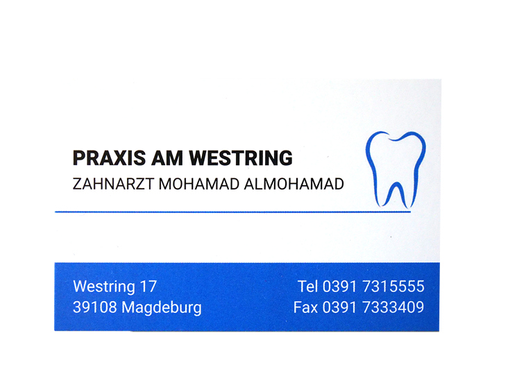 Visitenkarte Zahnarztpraxis