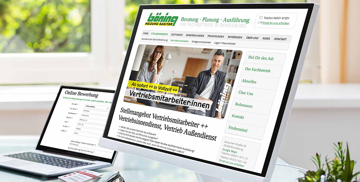 Webdesign Projekt – H. Böning Heizung Sanitär GmbH