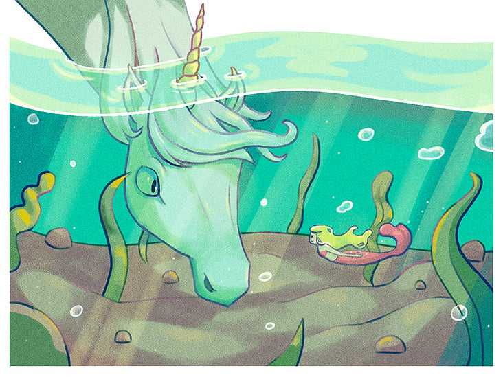 Einhorn trifft Meerjungfrau