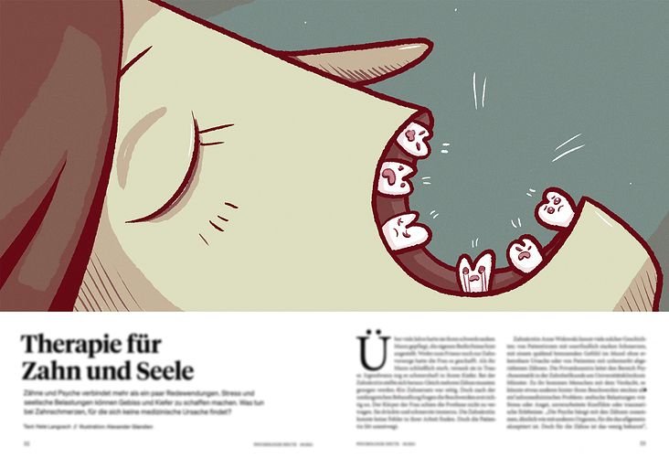 Mockup für eine Editorial Illustration