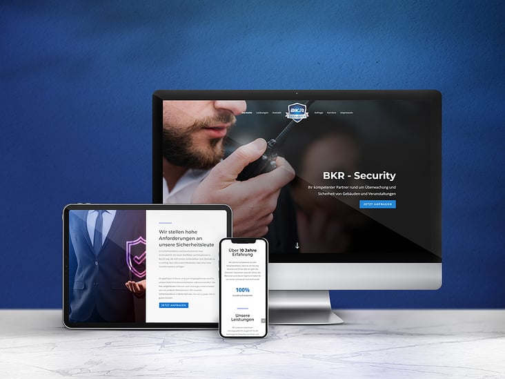 Webdeisgn Referenz für Security Service