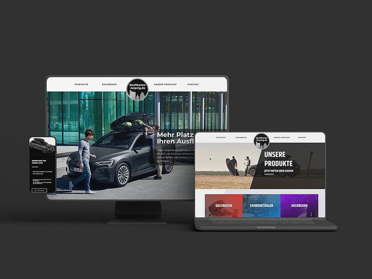 Webdeisgn Referenz für Dachbox Verleih