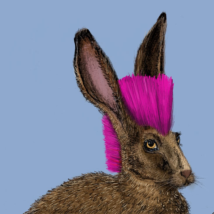 Punk Hare – Digitale Zeichnung