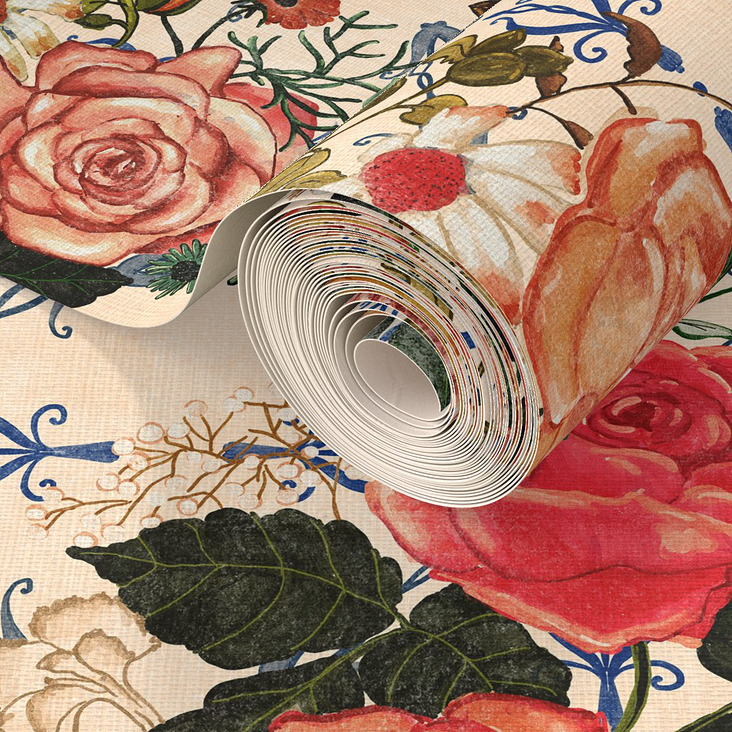 Victorian Rose – Tapeten Mockup