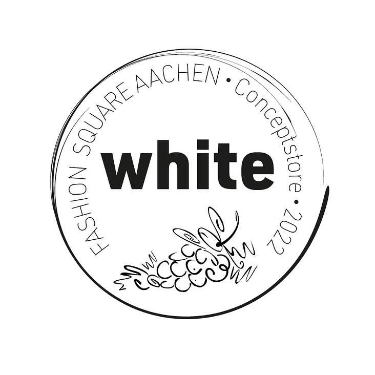 for Conceptstore Aachen white vine label with Vectorillustration in Adobe Fresko
