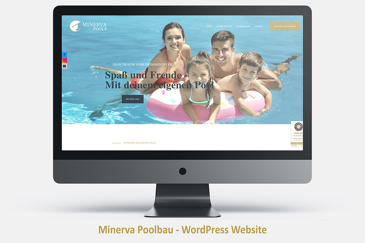 Website eines Poolbauers