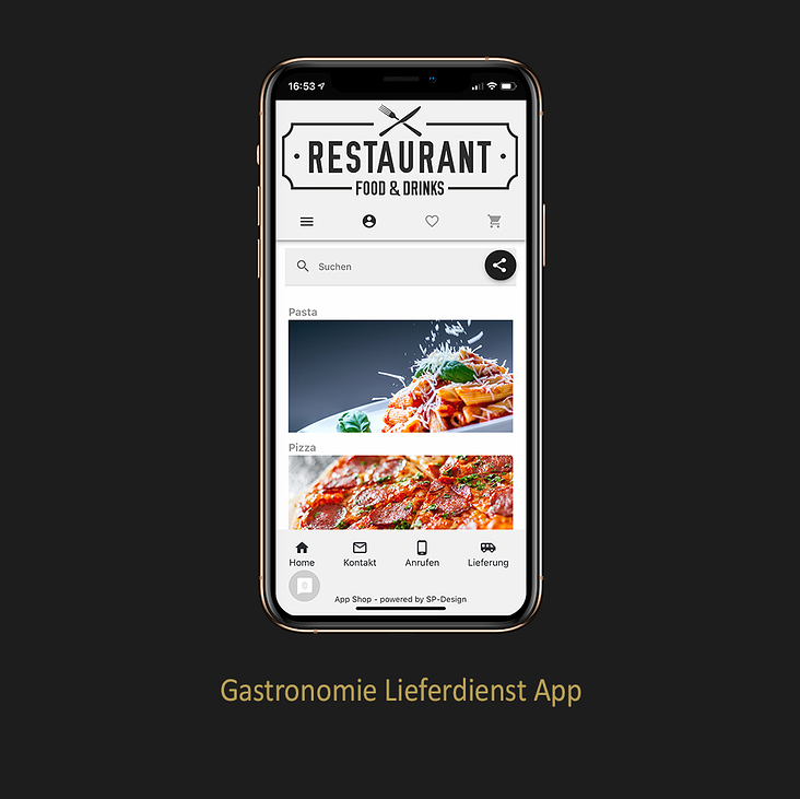 Gastronomie-, Lieferdienst App