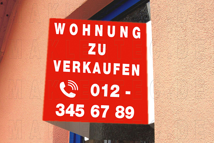 Fensterschild Immobilienmakler