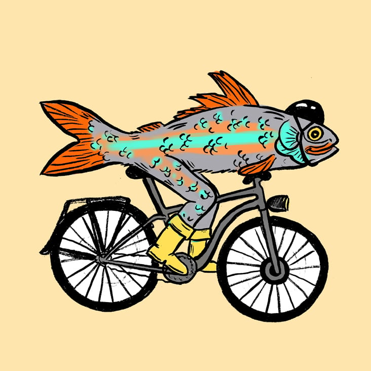 …Like a fish needs a bicycle.