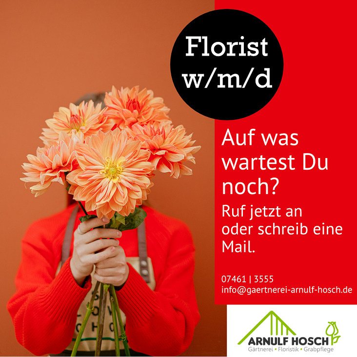 2022 Hosch Stellenanzeige FacebookInstagram Entwurf Florist