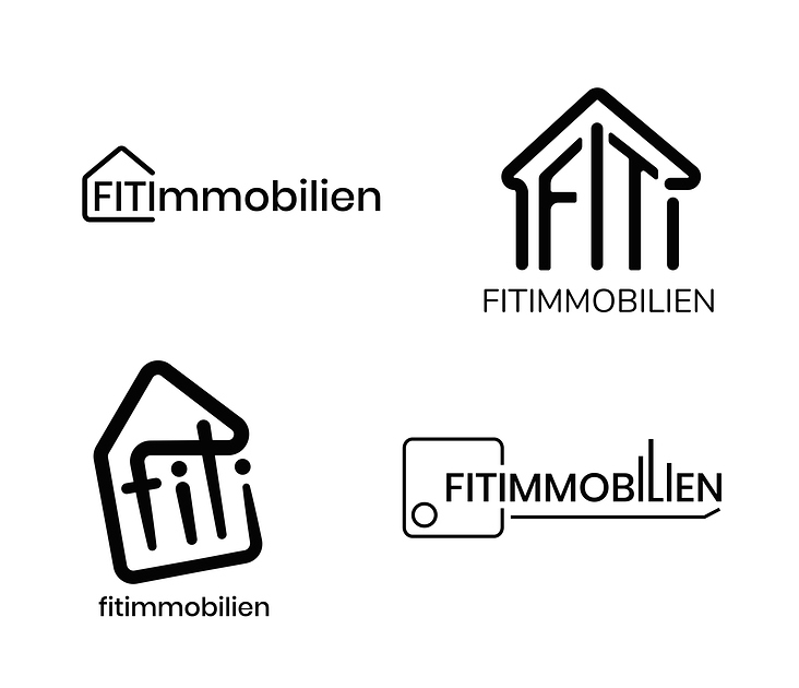 Fitimmobilien – Logo Design Drafts