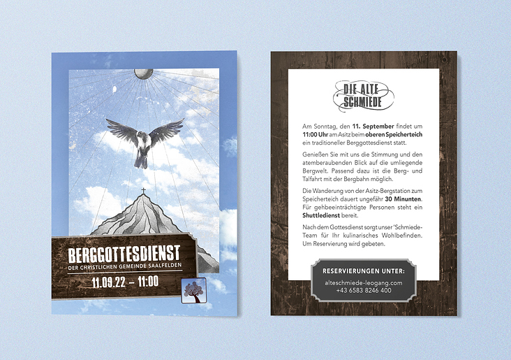 AlteSchmiede – Berggottesdienst Flyer