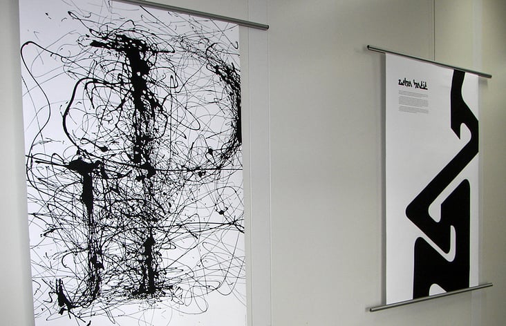 Poster zu Jackson Pollock und Zaha Hadid