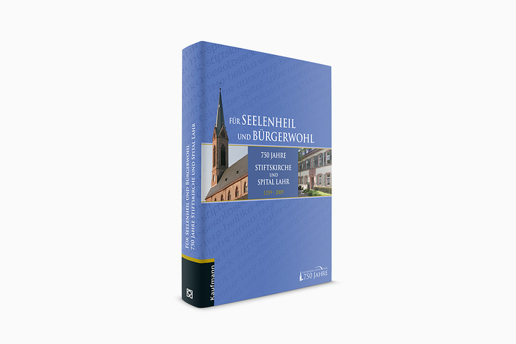 Covergestaltung für das Buch zum 750-jährigen Jubiläum von Stiftskirche und Spital Lahr