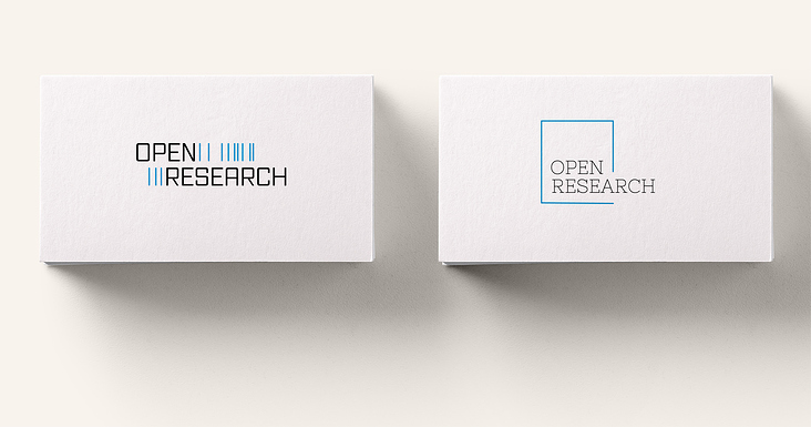 verschiedene Vorschläge für Open Research Logo