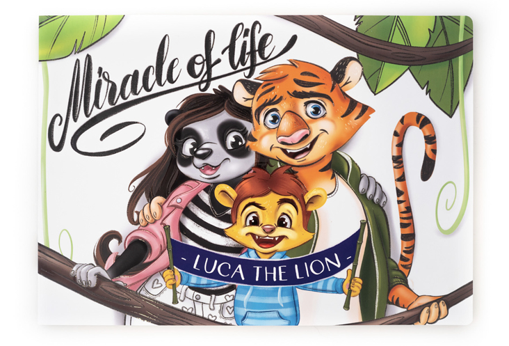 Illustration für das Kinderbuchcover „Miracle of life“