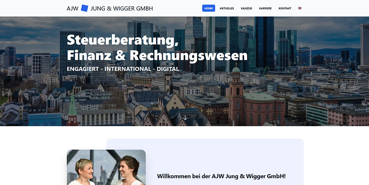 AJW Jung & Wigger Steuerkanzlei: Website Konzept & Text