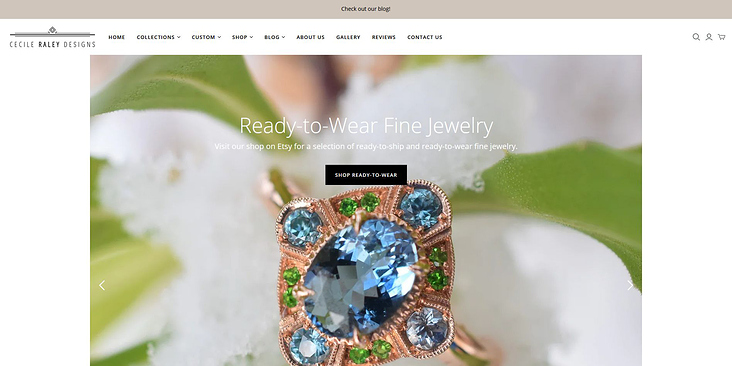 Cecile Raley Design (Jersey City): Webshop Konzept, UX-Struktur