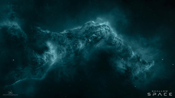 Shallow Space Skybox Blue Nebula