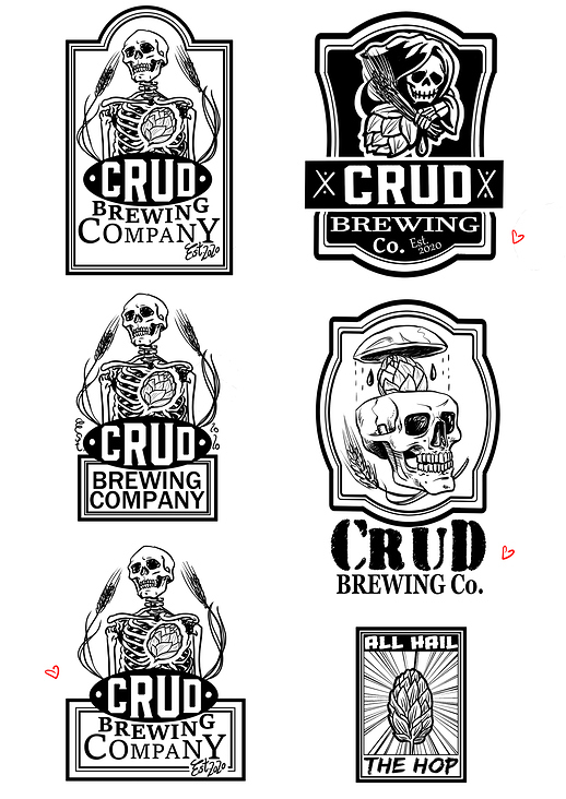 Crud Brewing Company Logo Design Ideen