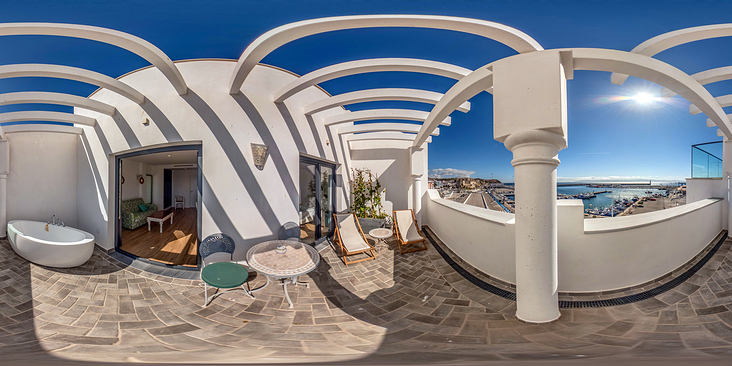 360° equirectangular sphere for a hotel in Tarifa / Spain