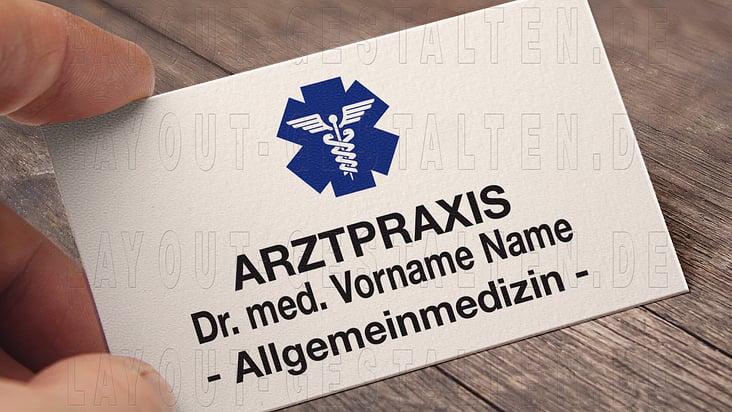 Arzt Praxis Visitenkarten erstellen | Layout gestalten