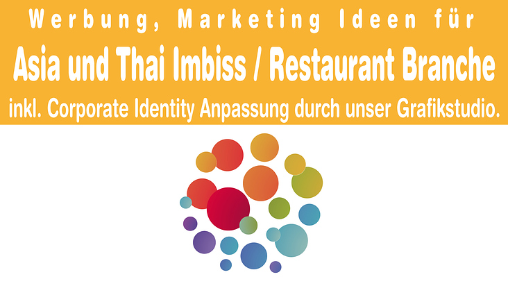 Werbung, Marketing Ideen für Asia, Thai, China Imbiss, Restaurant Branche | Layout gestalten
