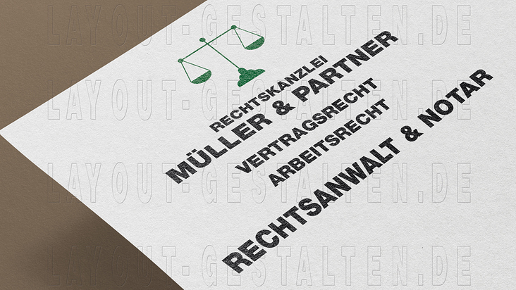 Logo für Rechtsanwalt, Rechtskanzlei, Kanzlei erstellen | Layout gestalten