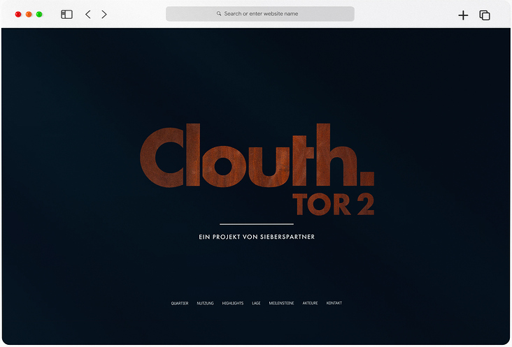 WordPress-Elementor Website für das Projekt Clouth Tor 2 Quartier