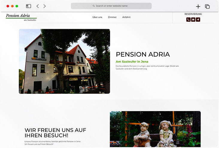 WordPress-Elementor-Website für die Pension in Adria in Jena am Saaleufer