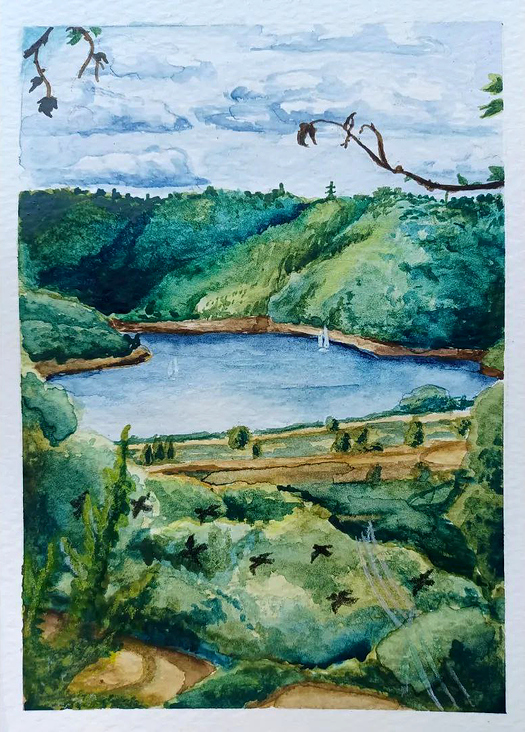 Aquarellpostkarte – Eifel