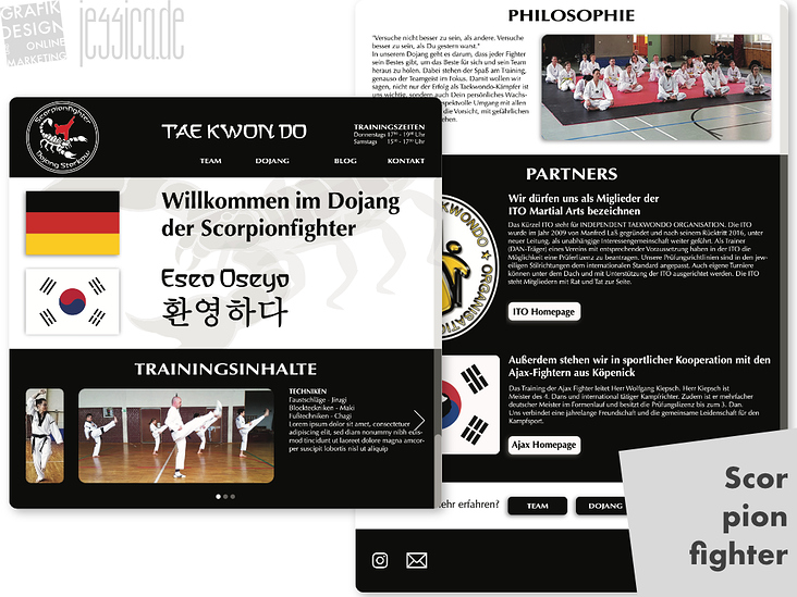 Screendesign Homepage