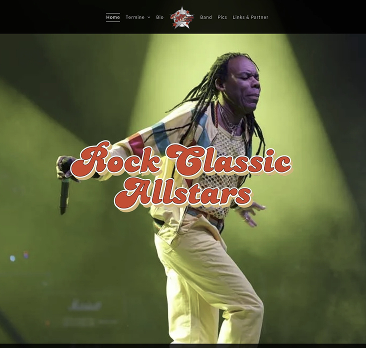 Website der Rock Classic Allstars