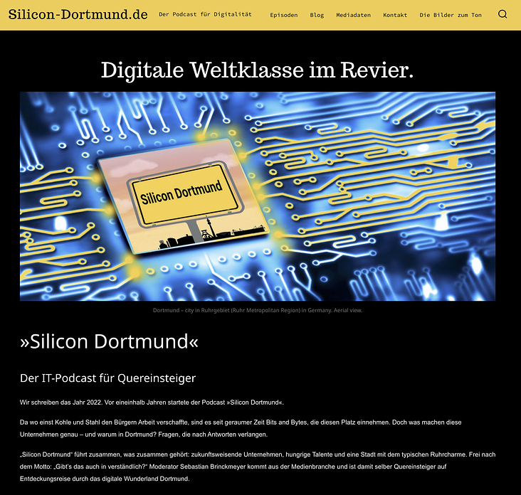 Website des Podcast »Silicon Dortmund«