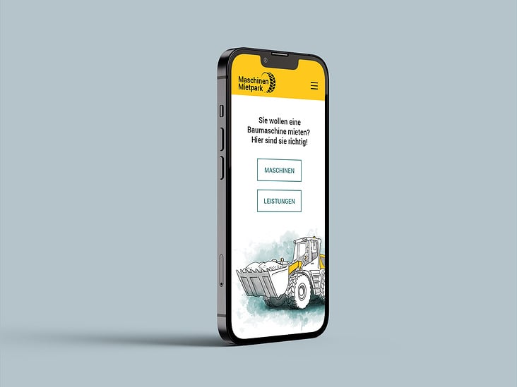 Webseitendesign auf iphone in Kombination mit meiner Illustration