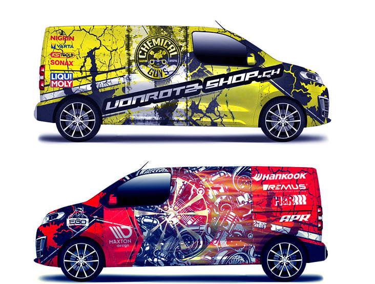 Fahrzeugbeschriftung Tuning Werkstatt aus der Schweiz