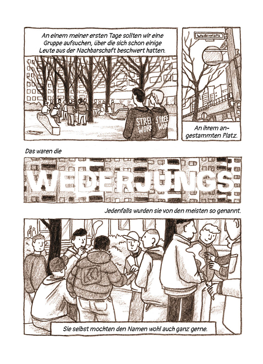 „Wederjungs“ – Comicepisode über aufsuchende Straßensozialarbeit