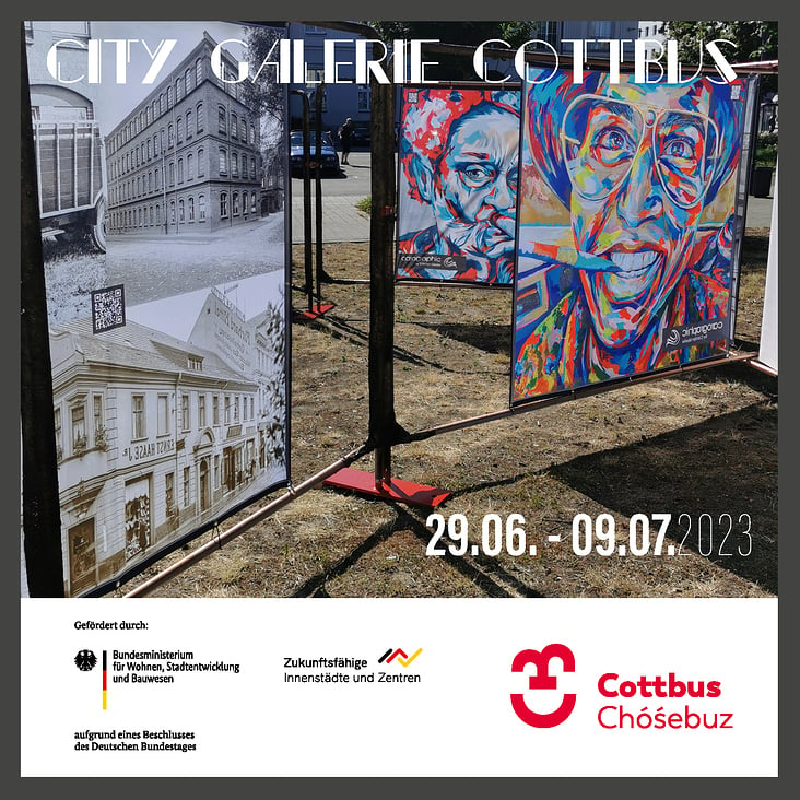 Cottbus  Die begehbare Innenstadt-Galerie mit Gemälden von Carolyn Mielke