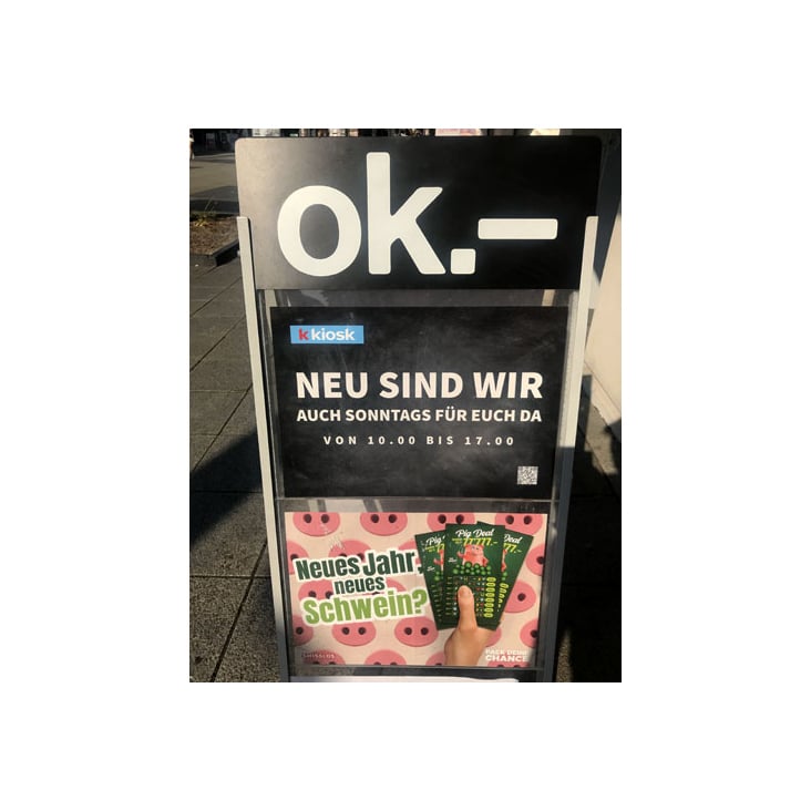 Plakat Kundenstopper für KKiosk