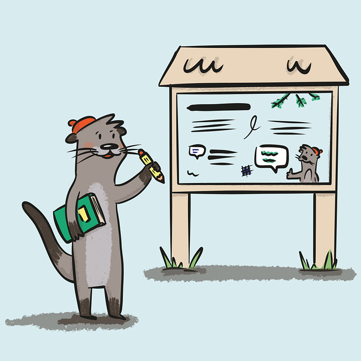 Otterpfad Illustration