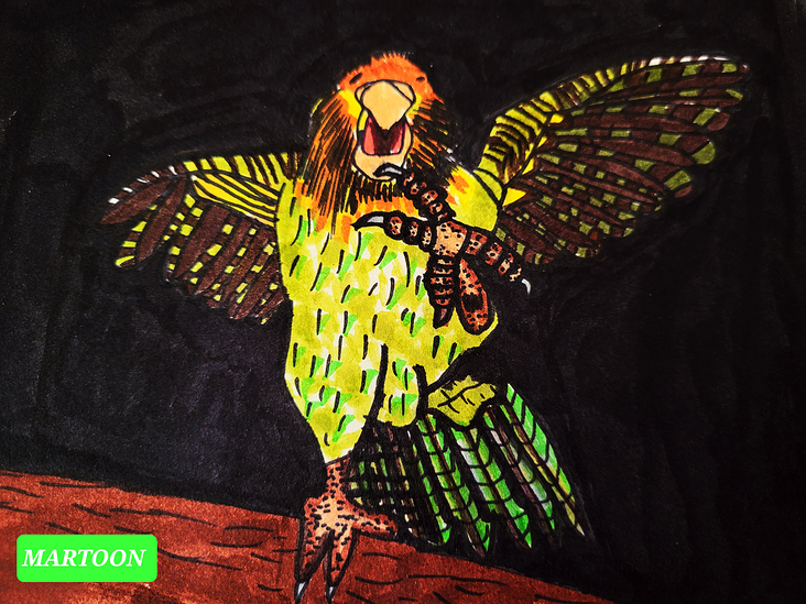Septembird 23 – Tag 5 – Vogel:Kakapo.