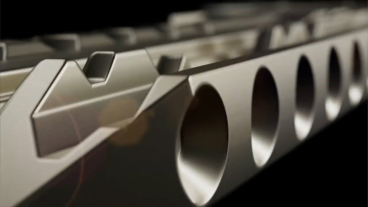 3D Animation mechanical cylinders