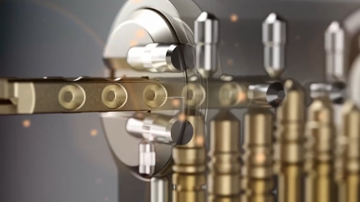 3D Animation mechanical cylinders